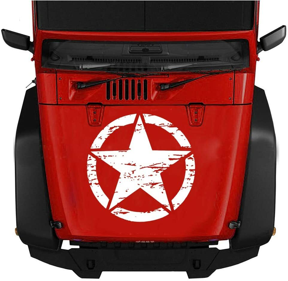 2x 20″ Distressed US Military Army Star Stickers Decal Car Truck SUV Hood Doors