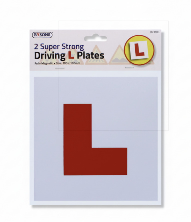 2x Rysons Super Strong FULLY Magnetic L Plates 18cm Legal Size Learner Driver