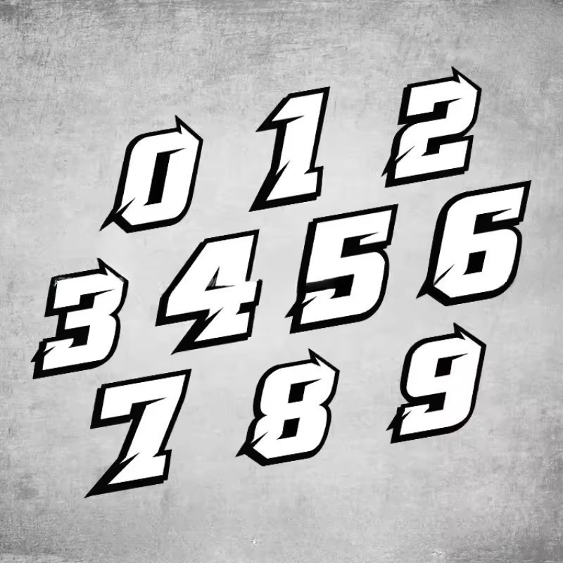 5cm Motorcycle 0123456789 Number Reflective Sticker Waterproof DIY Decor Sticker