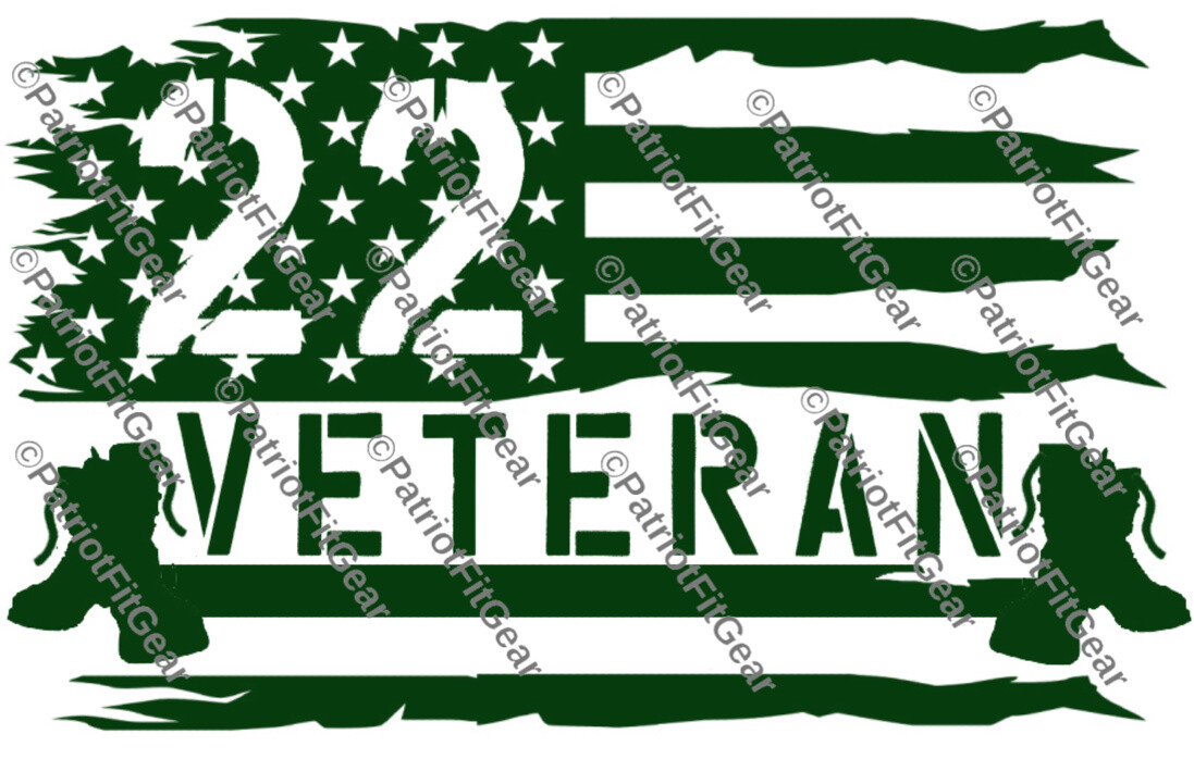 Veteran 22,PTSD The War Within,Support Our Troops,Military,Custom Vinyl Decal