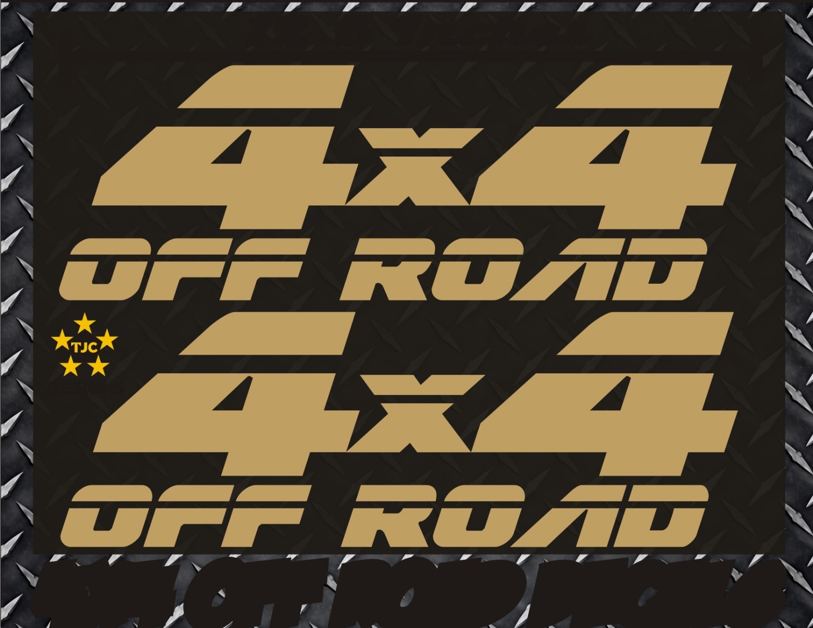 4×4 Off Road Truck Bed Decal Set METALLIC GOLD for Ford F-150 and Super Duty