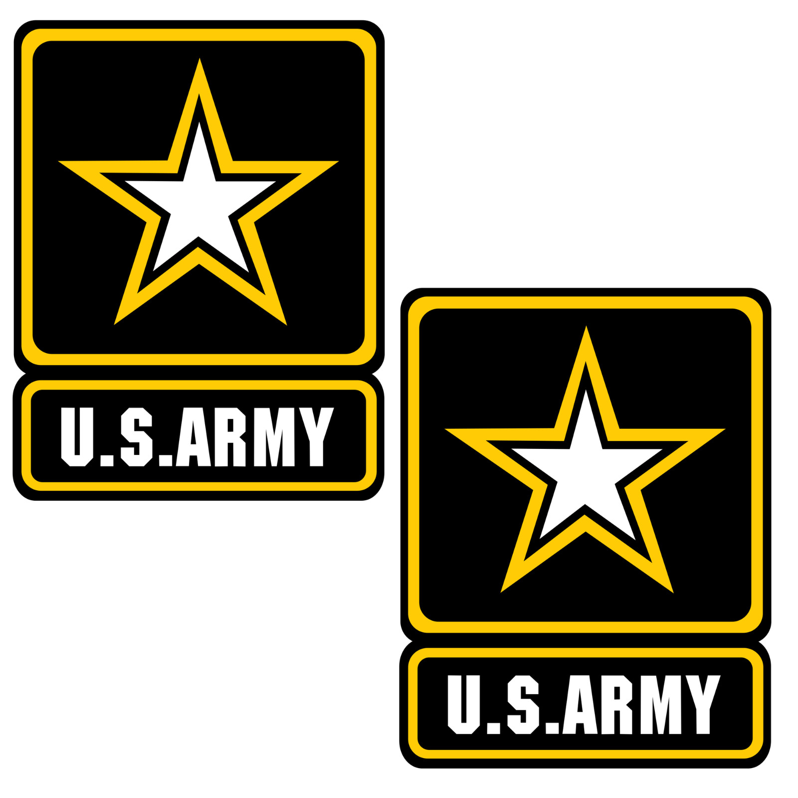 2x Large United States Army US Seal American Stickers 7×5 Inches Bumper Decals