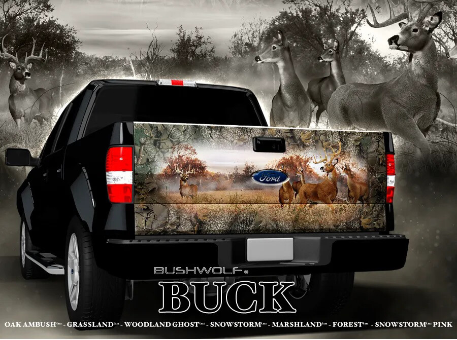 3M Controltac Truck Tailgate Wrap Vinyl Decal Field Buck Scene CAMO