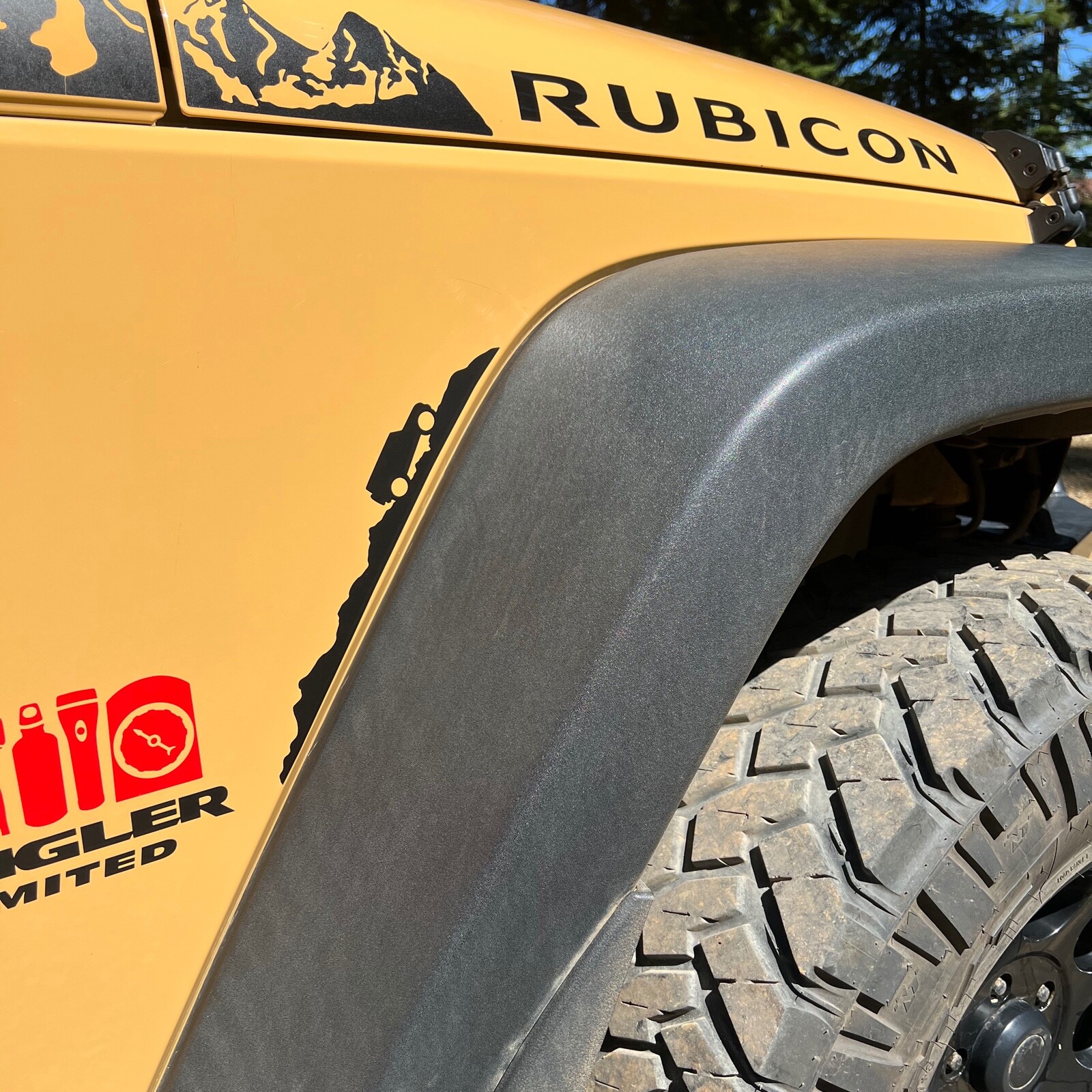 Off Road Trail Decal for Upper Fender of Jeep Wrangler JK (2007-2018)