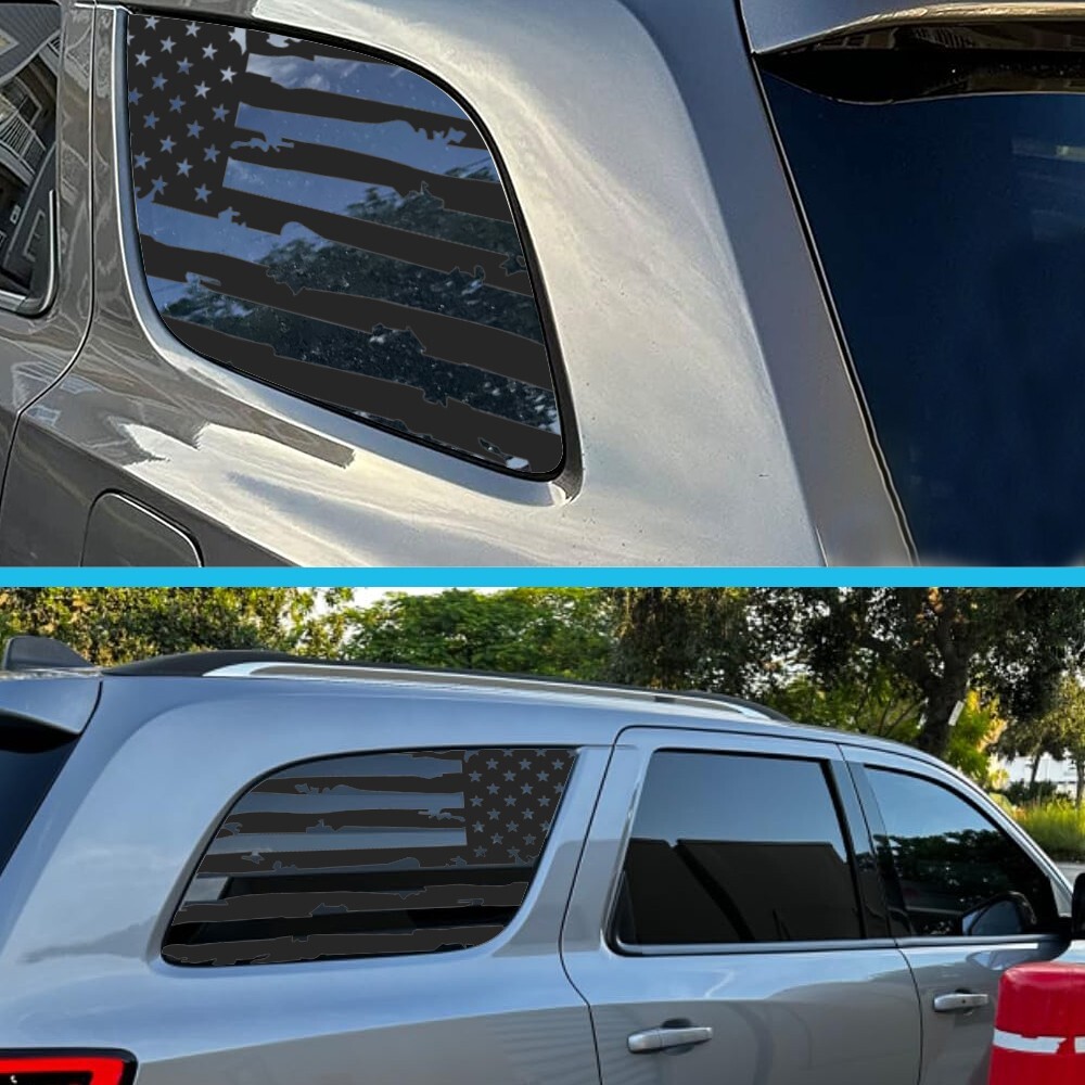 2 pcs Universal Rear Window American Flag Decals Back Window for Durango