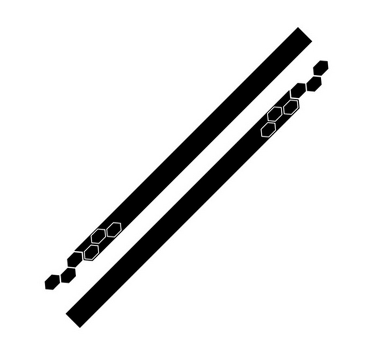 Sports Racing Vinyl Decal Hood Rearview mirror Side Skirt Strip Car Body Sticker