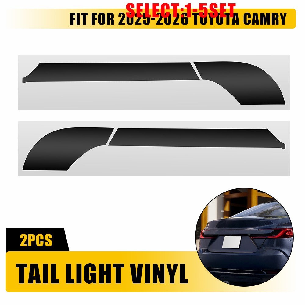Black Smoke Tail Light Tint PreCut Vinyl Decals For 2025-2026 Toyota Camry 2-10X