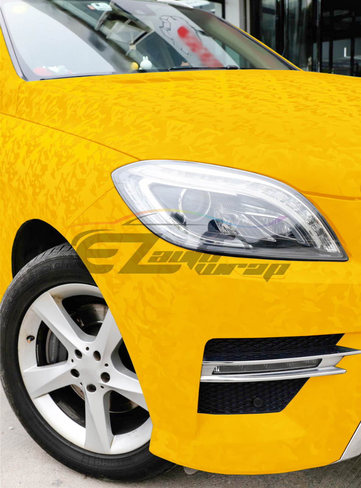 Camouflage Shadow Yellow Camo Pattern Car Vinyl Wrap Decal Sticker Sheet Film