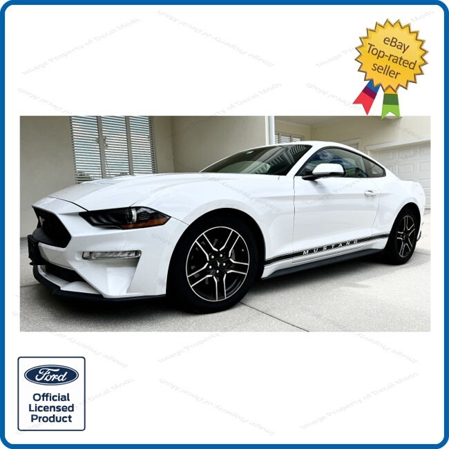 Ford Mustang Rocker Panel Door Side Stripes Decals – RJ – Strips Stickers Lower