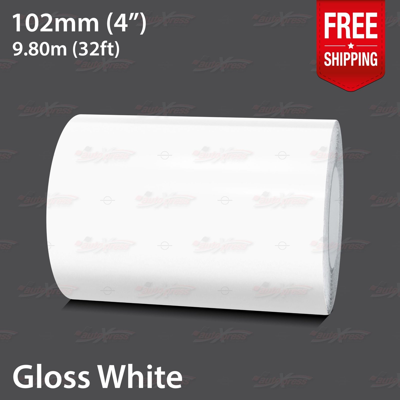GLOSS WHITE 4″ 102mm Roll PIN STRIPE Car Striping Line TAPE Decal Vinyl Sticker