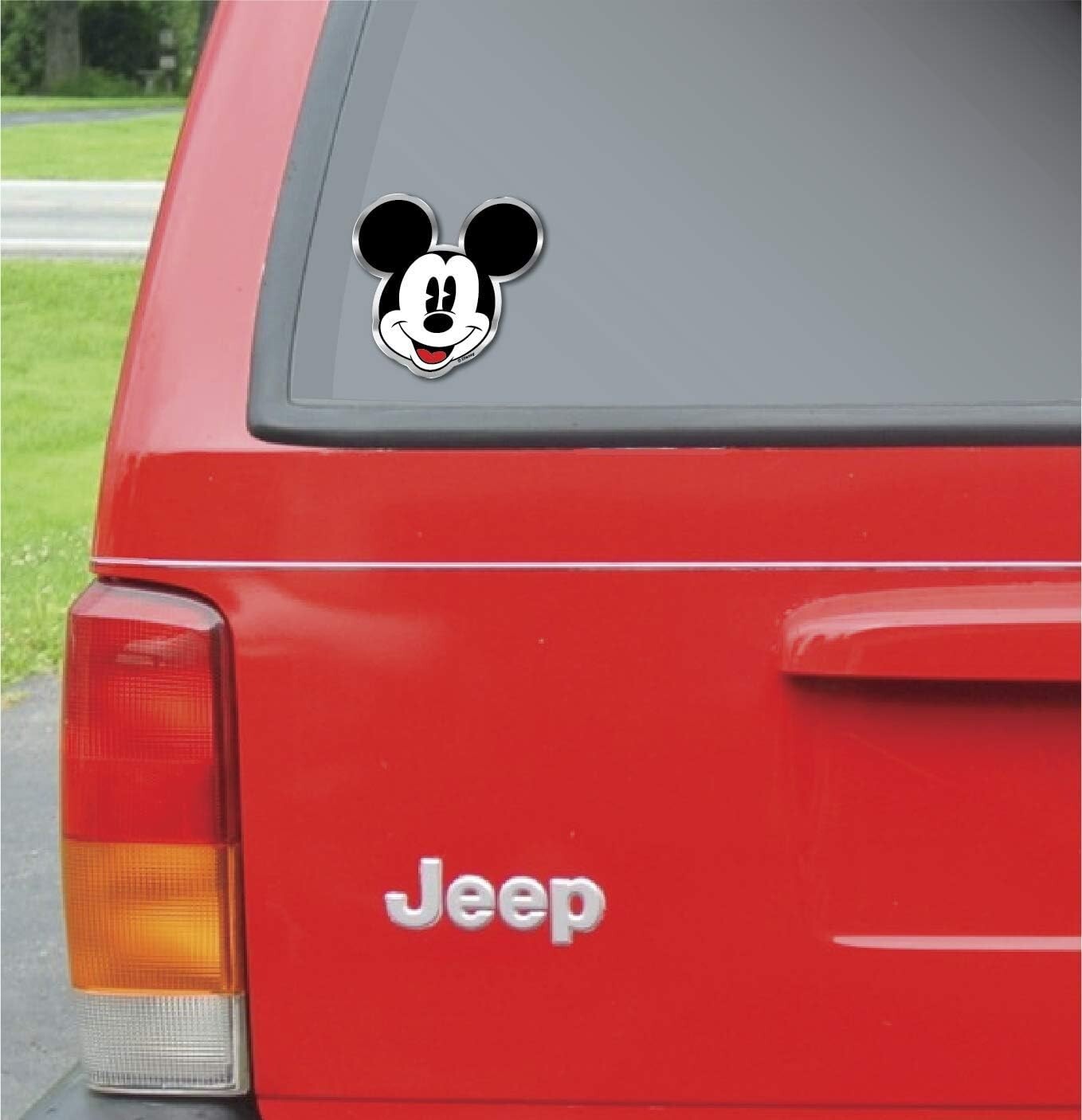Mickey Mouse Aluminum 3-D Decal – 4″ W x 3-1/2″ H – Flt or Curved Surface OK