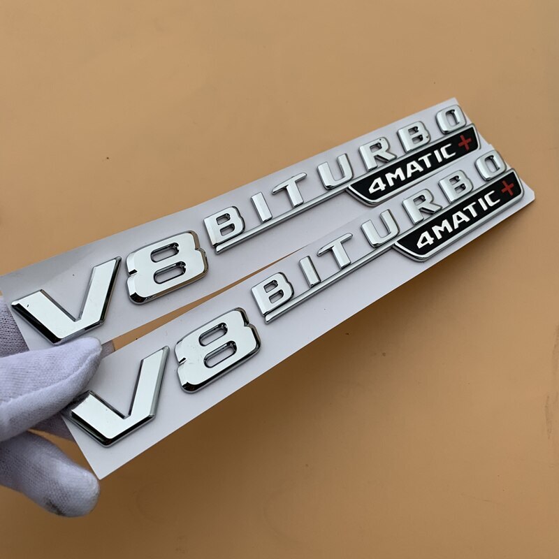 Car Trunk Sticker for Mercedes Benz AMG C43 C63 E43 E63S V12 V8 BITURBO 4MATIC+