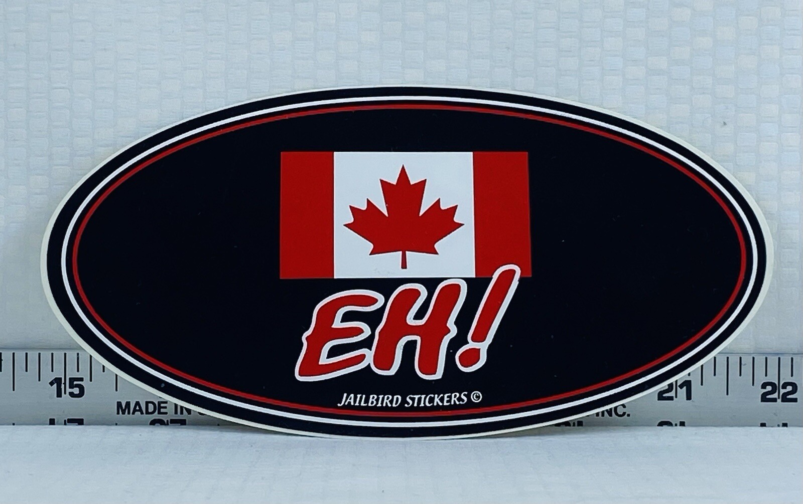 EH! Canadian Flag Sticker Jailbird Stickers Canada Maple Leaf 7″x3.5″