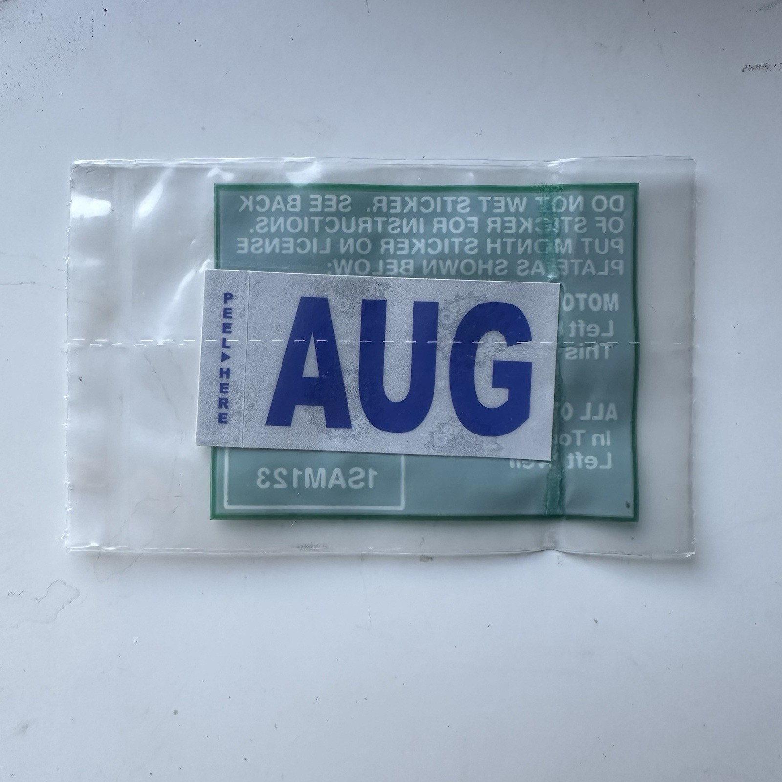California Month Sticker (August) DMV License Plate Month Sticker Original