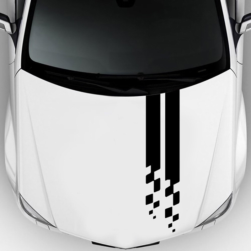 Racing Hood Stripes Decal Vinyl Stickers for Car SUV Truck Universal Fit