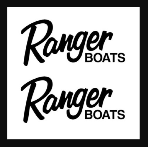 Ranger Boats Fishing Boat Pontoon Sticker Decal Graphic (2 pc) Color, Size