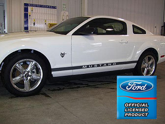 Ford Mustang Rocker Panel Door Side Stripes Decals RP strip sticker set L and R