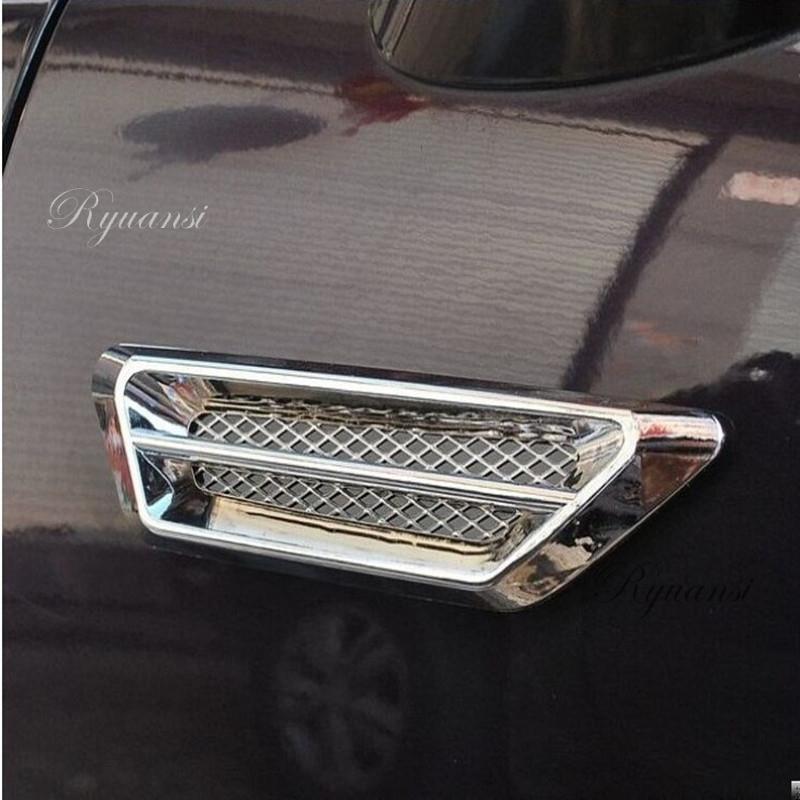 Pair Car Auto Hood Bonnet Vent Air Flow Intake Scoop Side Fender Decor Universal