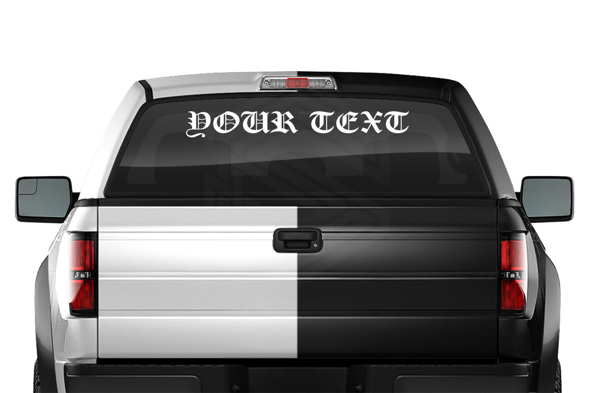 #1023 Custom Text Letters Personalized Decal Sticker Vinyl Windshield Window Car