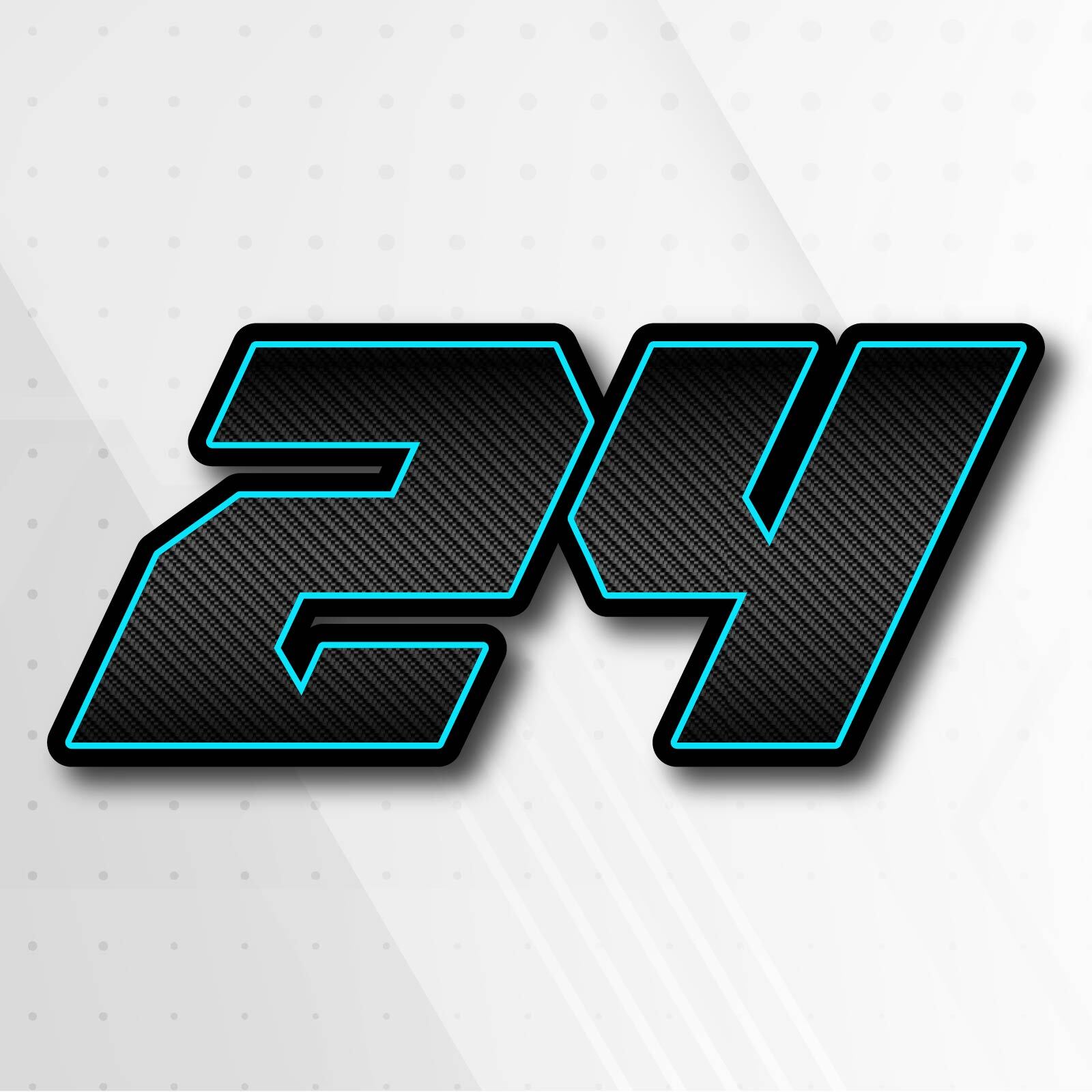 2 pcs Custom Carbon Style Magnetic Racing Numbers / Sticker Decal – Tight Fit