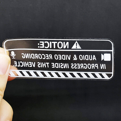 2 DASH CAM RECORDING DECALS, Inside/Outside Glass, Window STICKERS