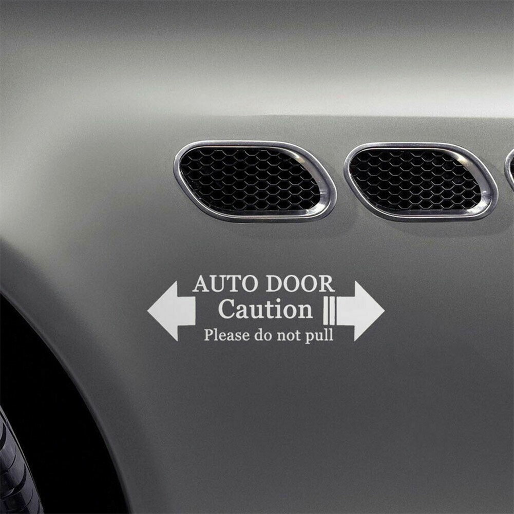 Eye Catching Auto Door Caution Please Do Not Pull Decal Easy to Install!