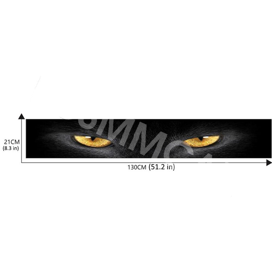 3D Yellow Eye Leopard Sticker Decoration Decal Sunshade For Car Front Windshield