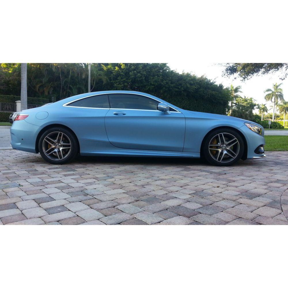 Avery Dennison SW900 Supreme Matte Frosty Blue Metallic Vinyl Car Wrap | 643-M
