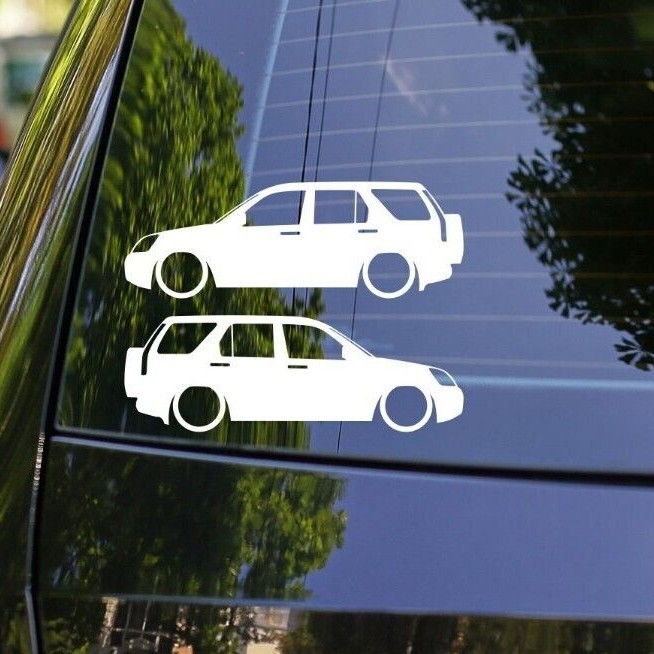 2x Lowered Car Stickers – for Honda CRV 2nd gen (RD4–RD9) 02-06
