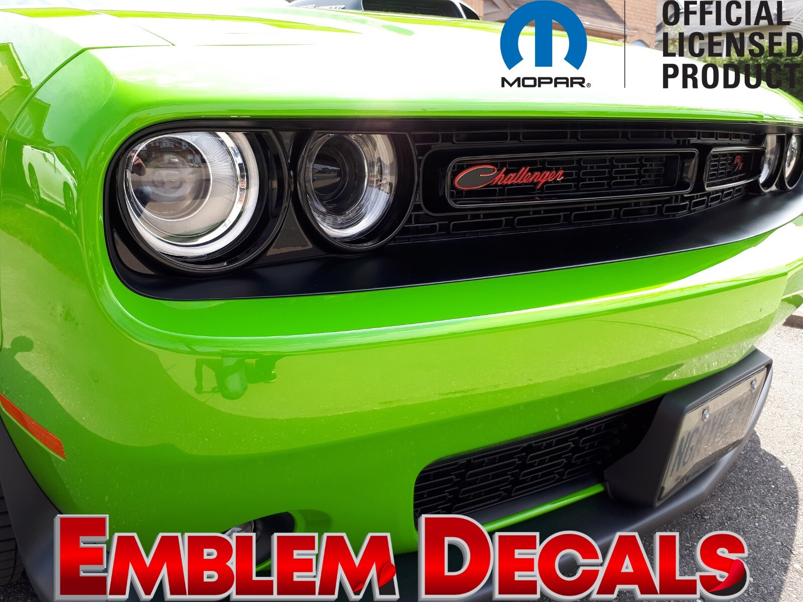 Dodge Challenger 70’s Script Grill Emblem Decal 15 16 17 18 19 2020 2021 2022 23