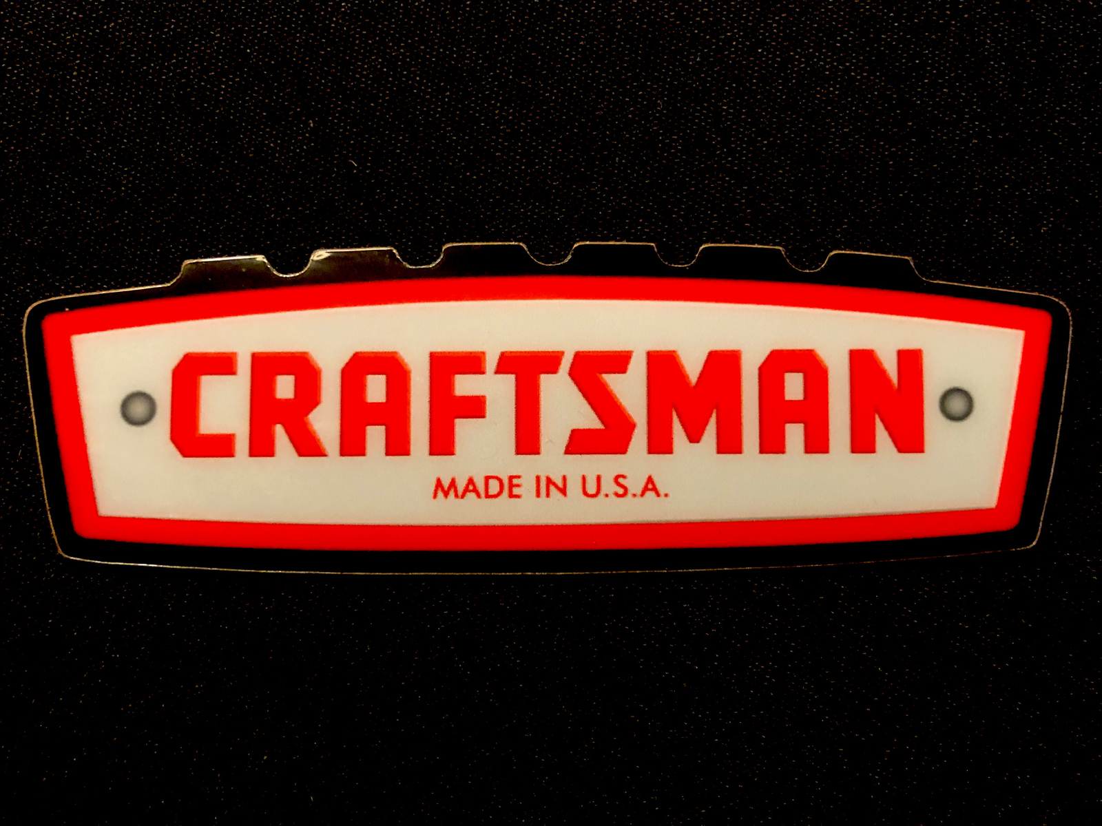 CRAFTSMAN STICKER “MADE IN USA” 4“ X 1 1/4″ GLOSSY THICK WATERPROOF OUTDOOR USE