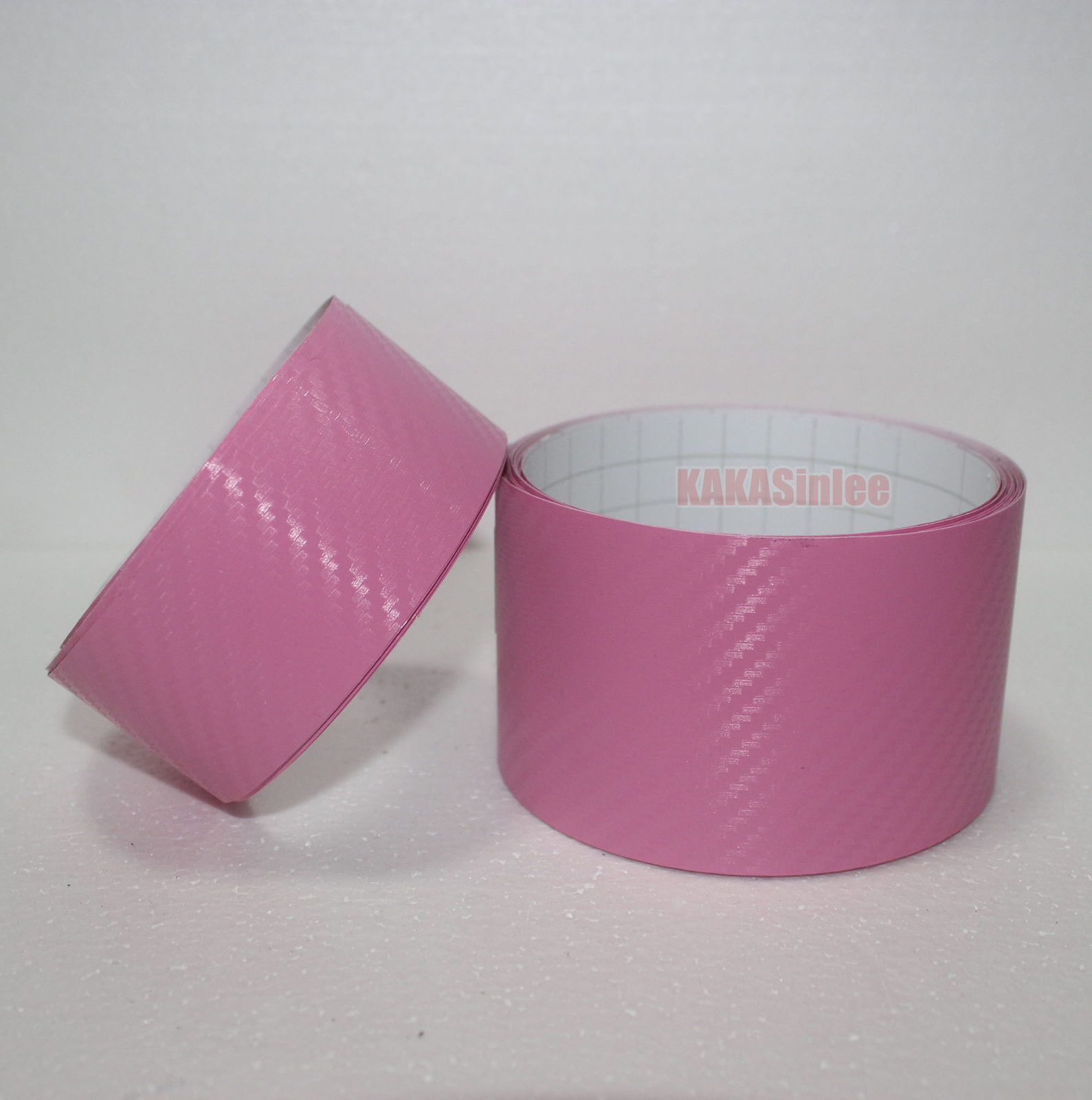 3D Pink / Sheet Car PVC Grain Carbon Fiber Vinyl Tape Wrap Sticker Decors Trim