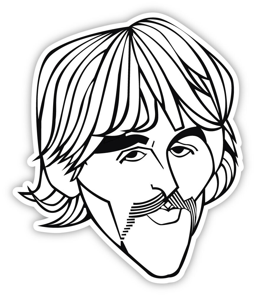 George Harrison sticker decal 4″ x 5″