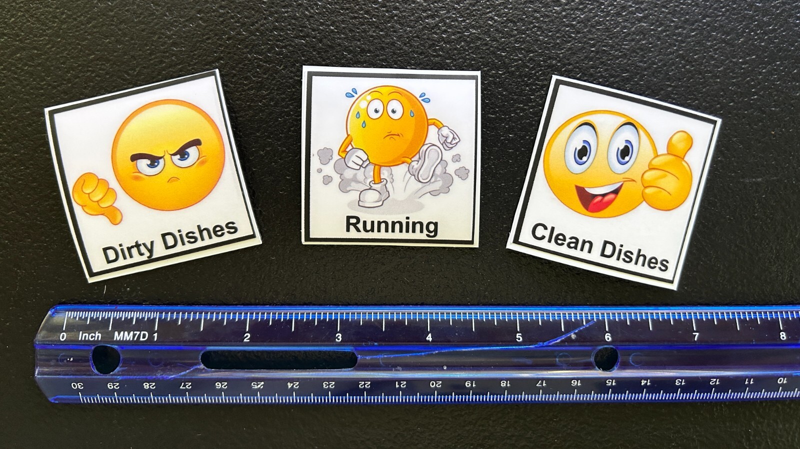Dishwasher Status Magnet Decal Set