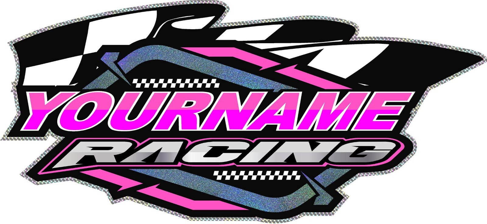 Custom Your Name Racing Decals Trailer Truck MX ATV Race Car Go Kart Sprint IMCA