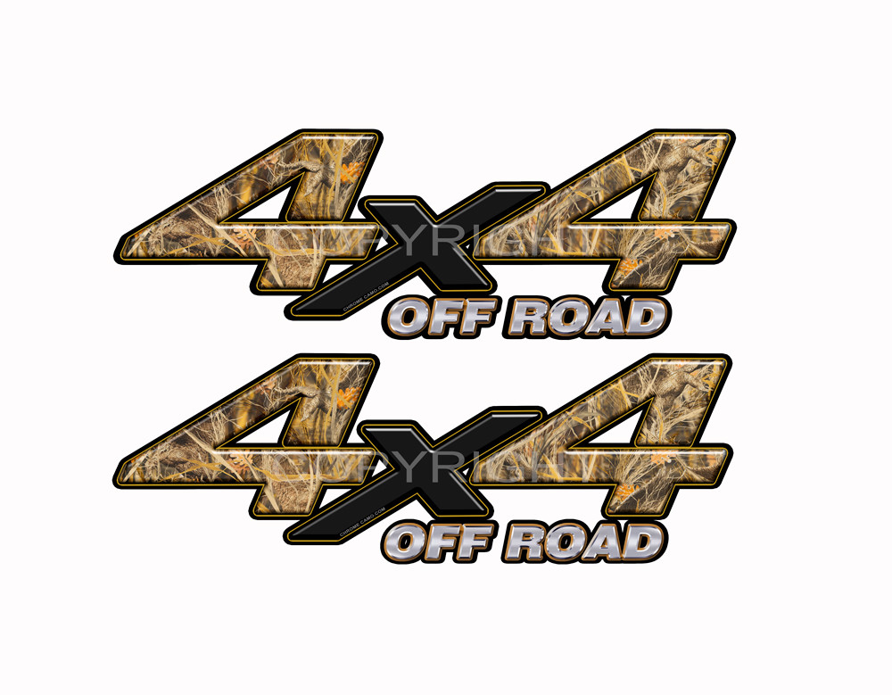 4X4 OFF ROAD TALL GRASS DUCK Camo Decals Truck Stickers 2 Pack KM011ORBX