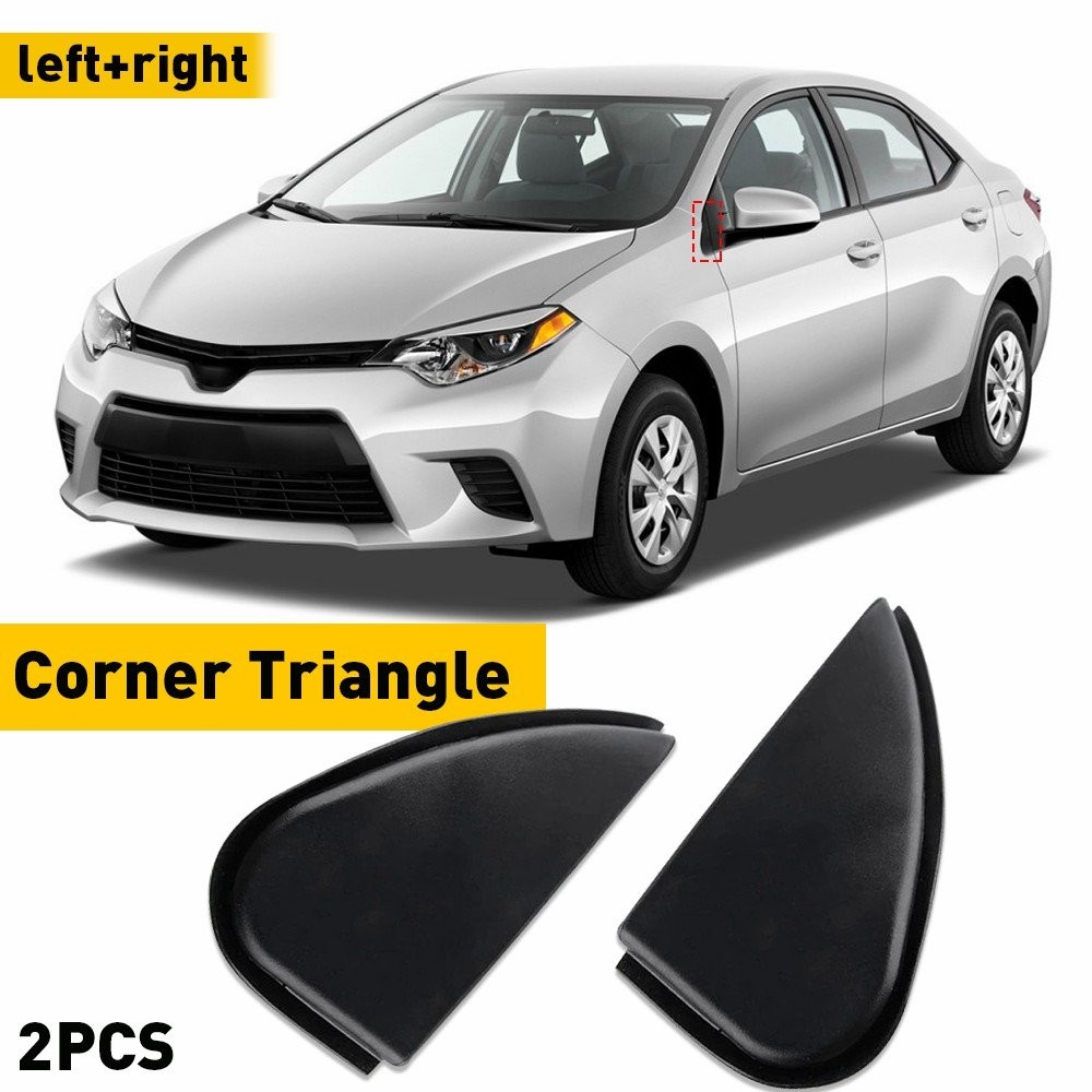 2/Car Side Mirror Corner Triangle Cover Trim Fits For Toyota Corolla 2014-201 N
