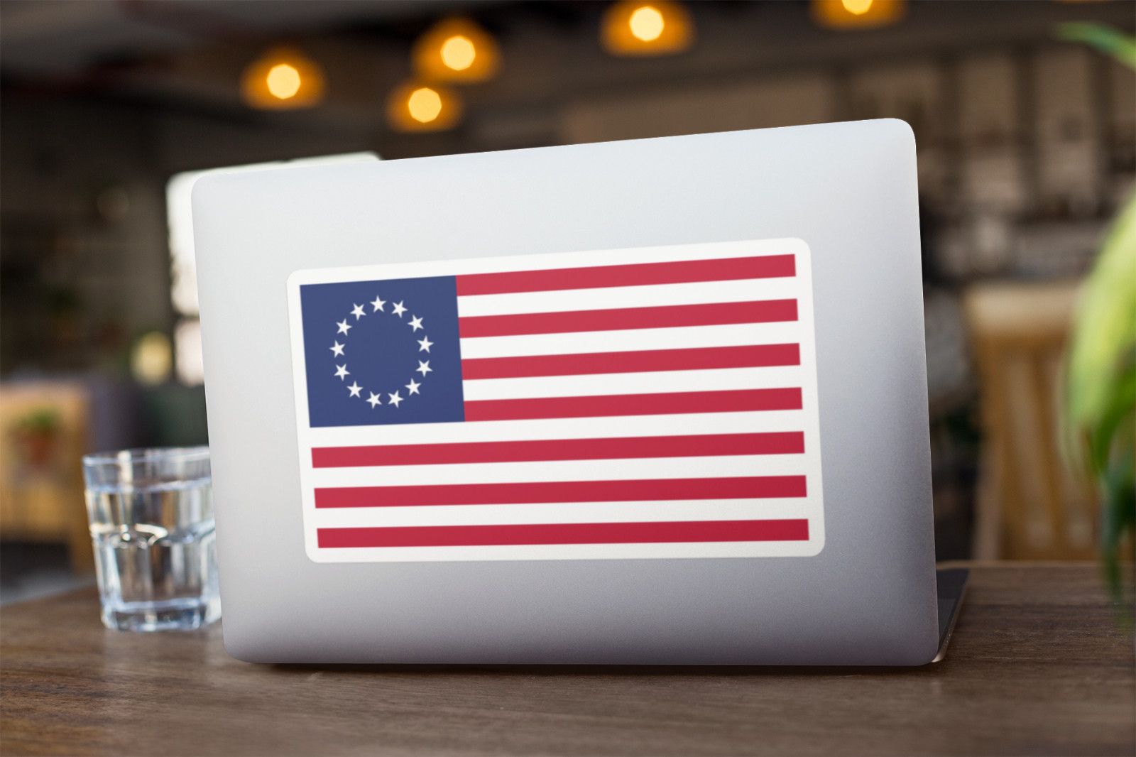 Betsy Ross Flag DECAL Sticker (indoor and outdoor use) Sticker Multiple Sizes
