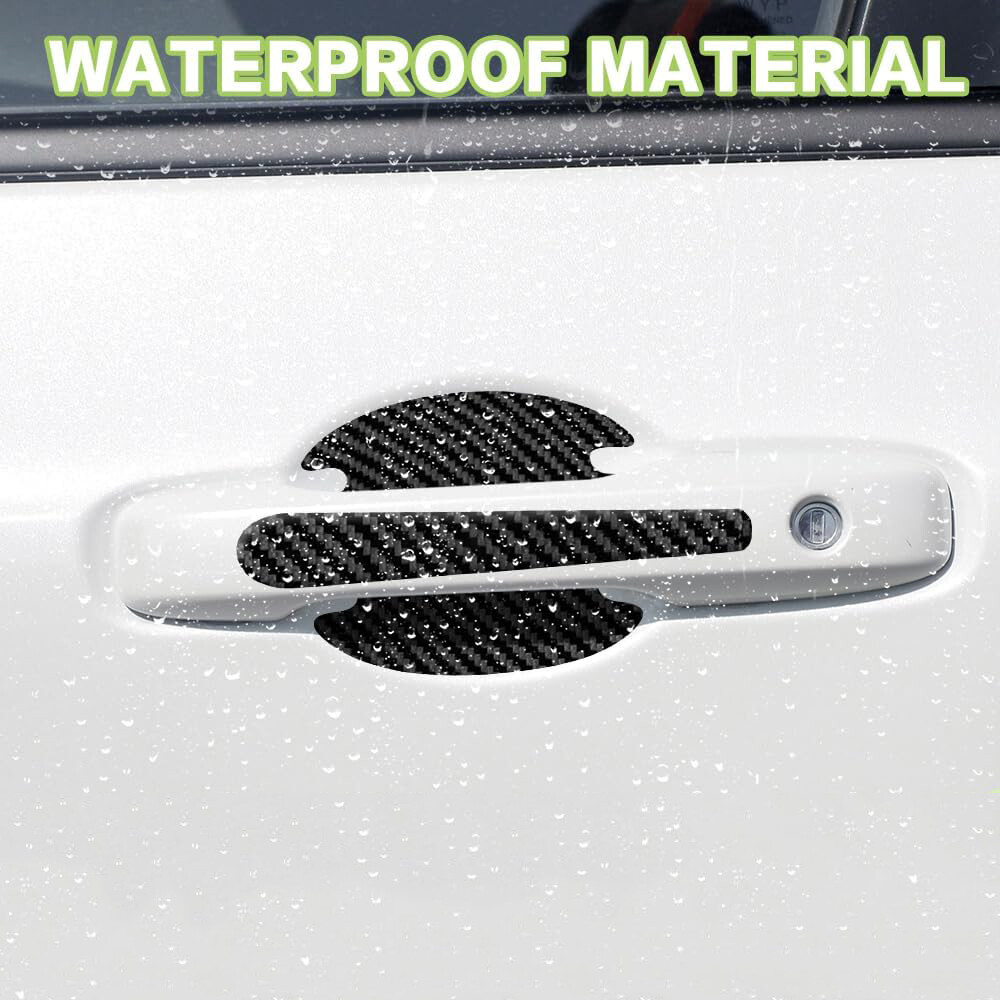 8pcs Car Door Handle Bowl Anti Scratch Sticker Protector Black Accessories