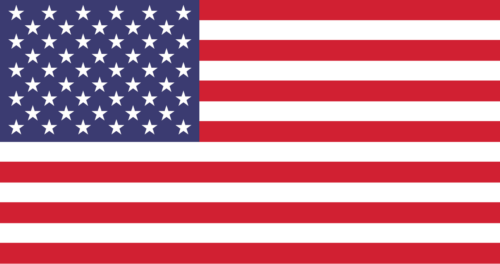 H25″x W50″ BIG LAM AMERICAN COUNTRY FLAG, STICKER, DECAL, 5YR VINYL, STATE FLAG