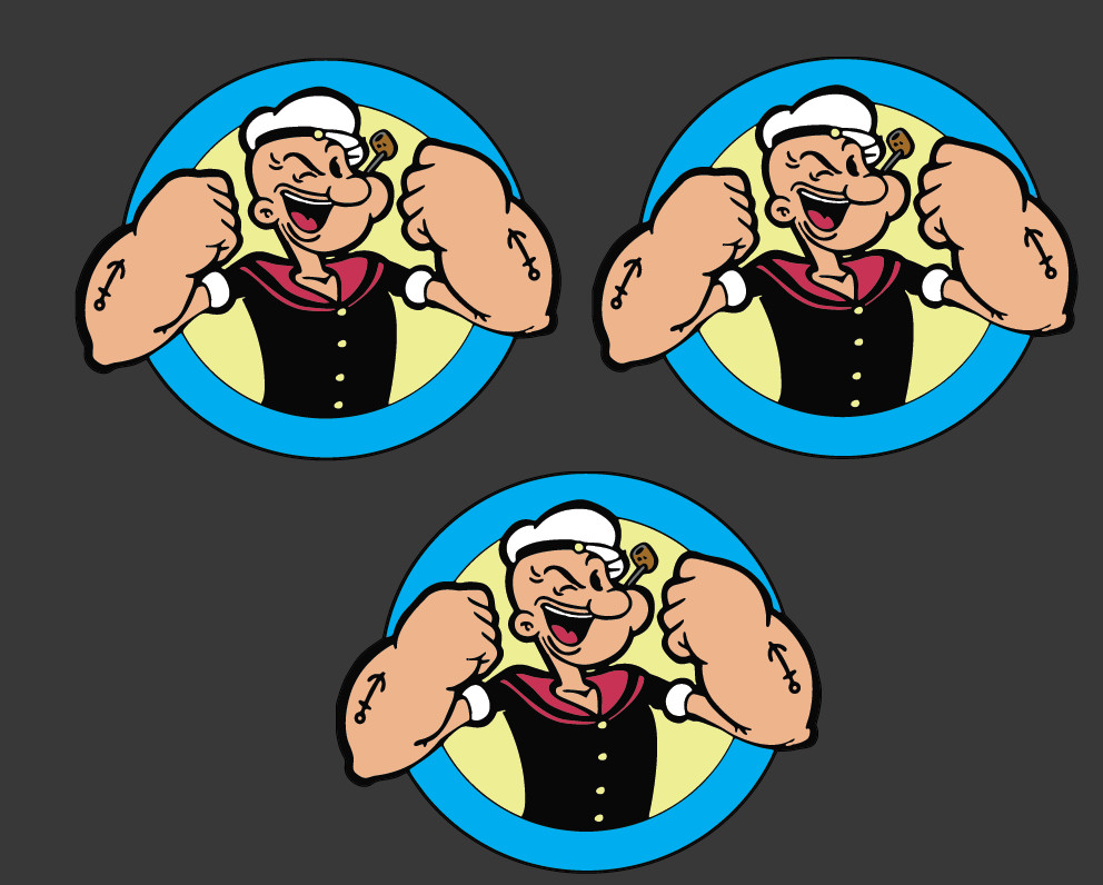 Popeye Vinyl Decal Car Truck SUV Cell Phone REFINED DESIGN Laptop Popeye Decal