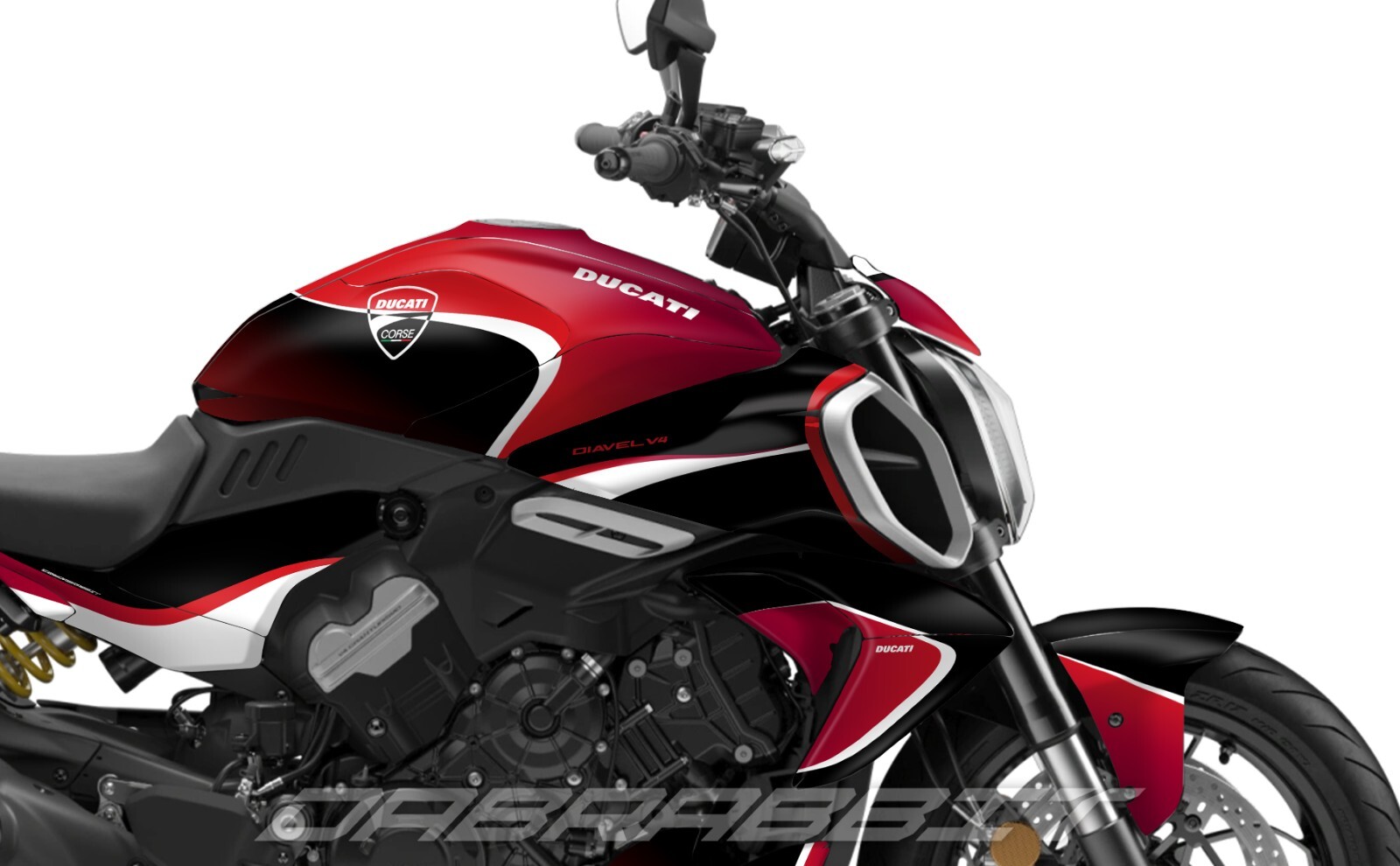 NEW Graphic kit for DUCATI DIAVEL V4 (2023~2025) Full Graphic kit (BR-RBW)