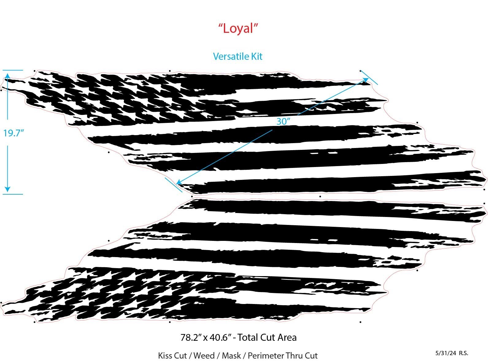 LOYAL Universal Fit Side Vinyl Graphics Decals Stripes Kit on Chevy Colorado