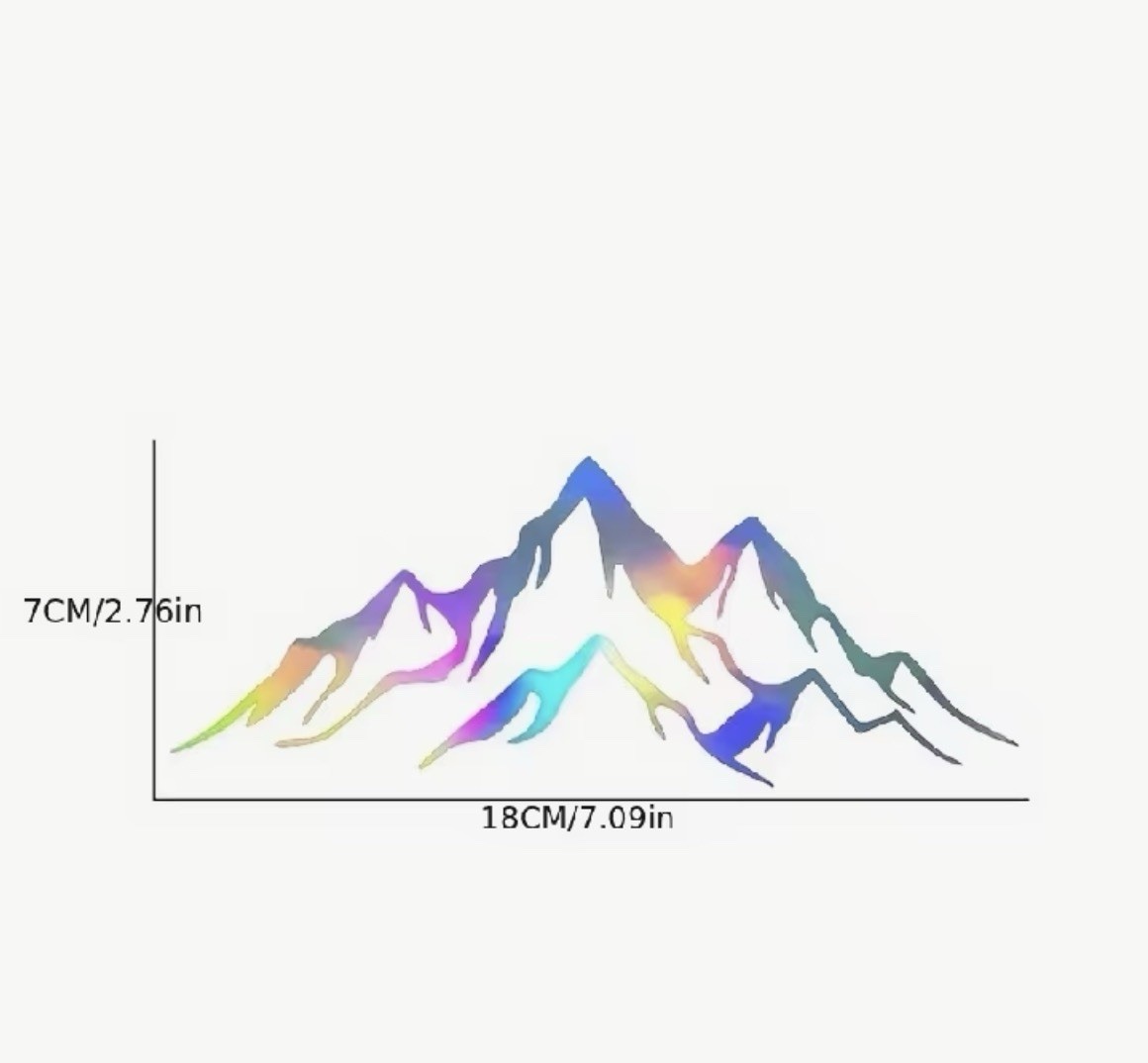 REFLECTIVE HOLOGRAPHIC MOUNTAINS OUTDOORS CAMPING 7” INCH Vinyl Decal Sticker
