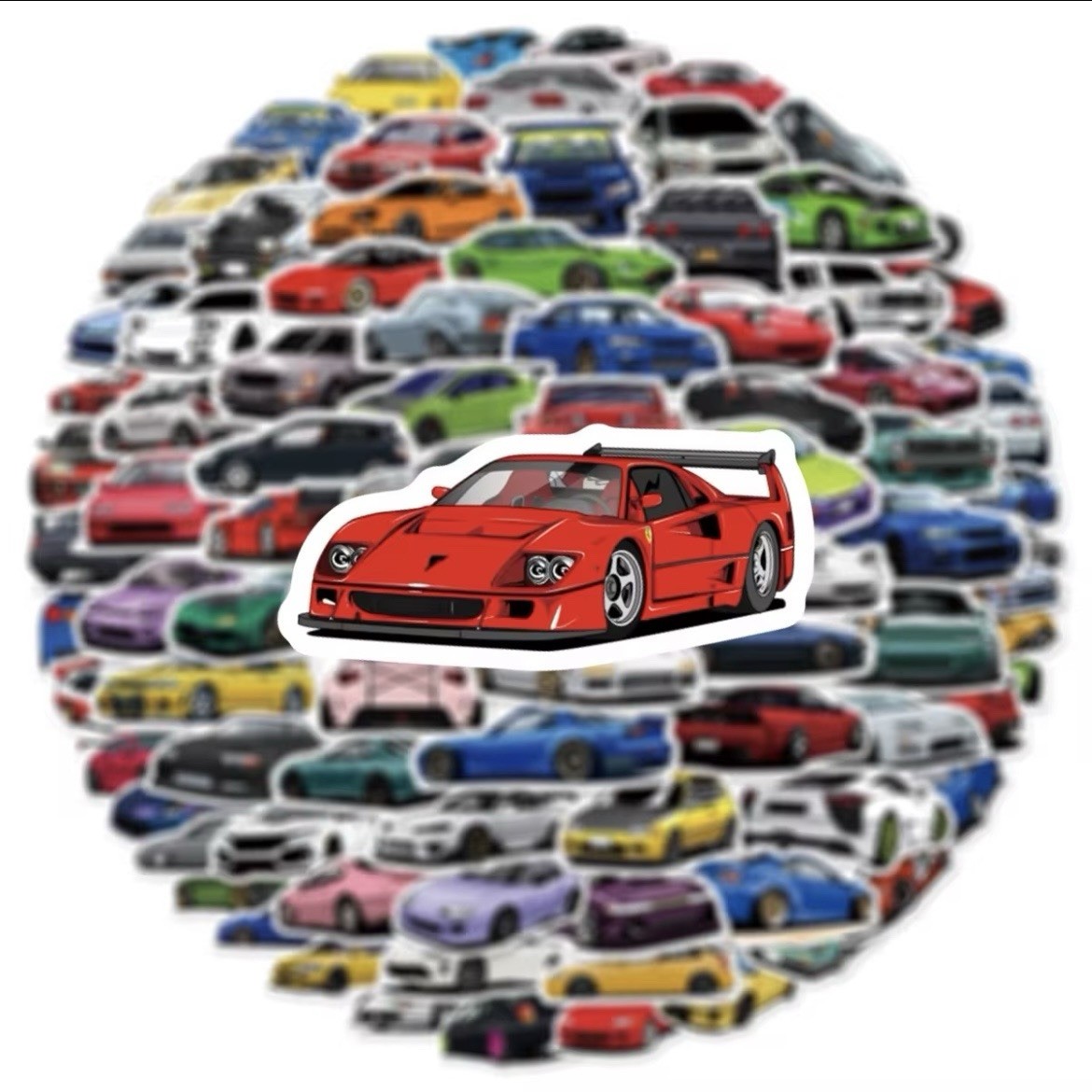 Automotive JDM 100 Decals Stickers Pack V1 Racing Car Turbo Drift Lot