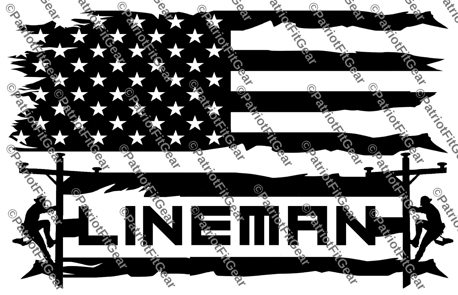 Lineman life,Line Work,Lineman,Got Power Thank A Lineman,Flag,Custom Vinyl Decal
