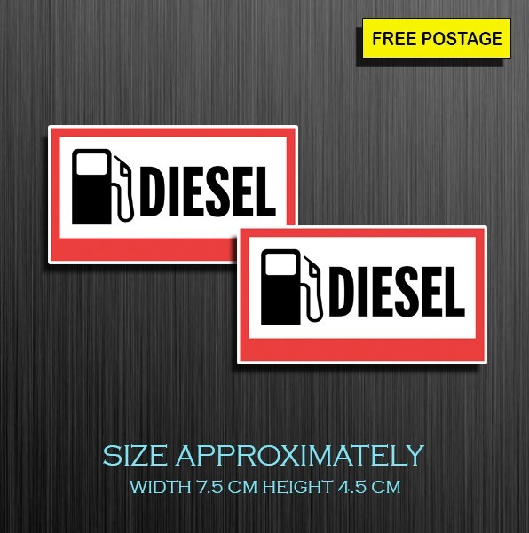 2X Diesel Sticker, Self Adhesive Waterproof Vinyl Sticker