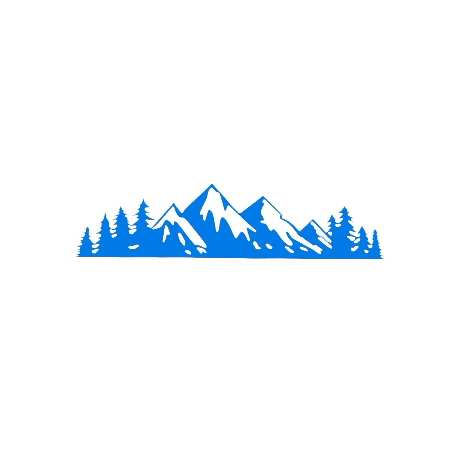 MOUNTAIN RANGE TREE LANDSCAPE SCENE Vinyl Decal -Sticker for Car Jeep Truck