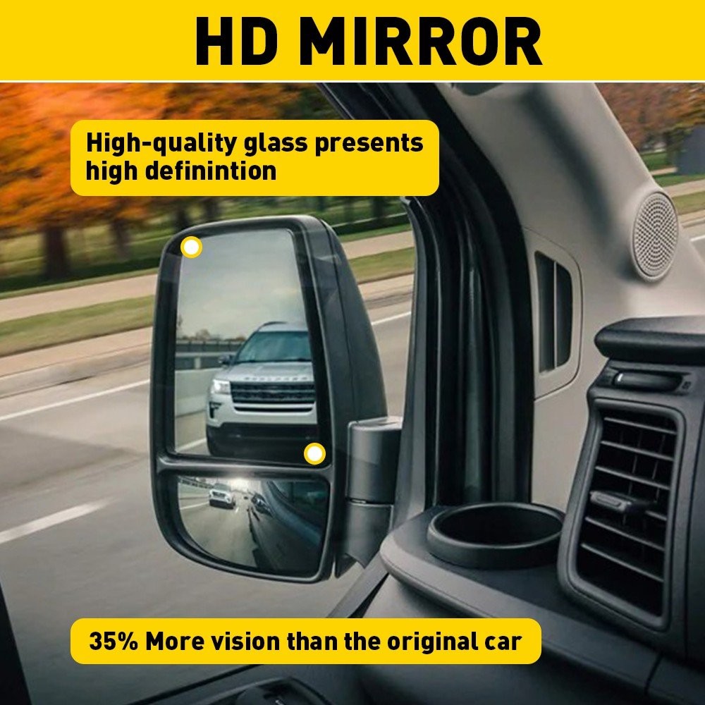 1/2Set Right Left Passenger Upper Mirror Glass for Ford 15-22 Transit T150 250 3
