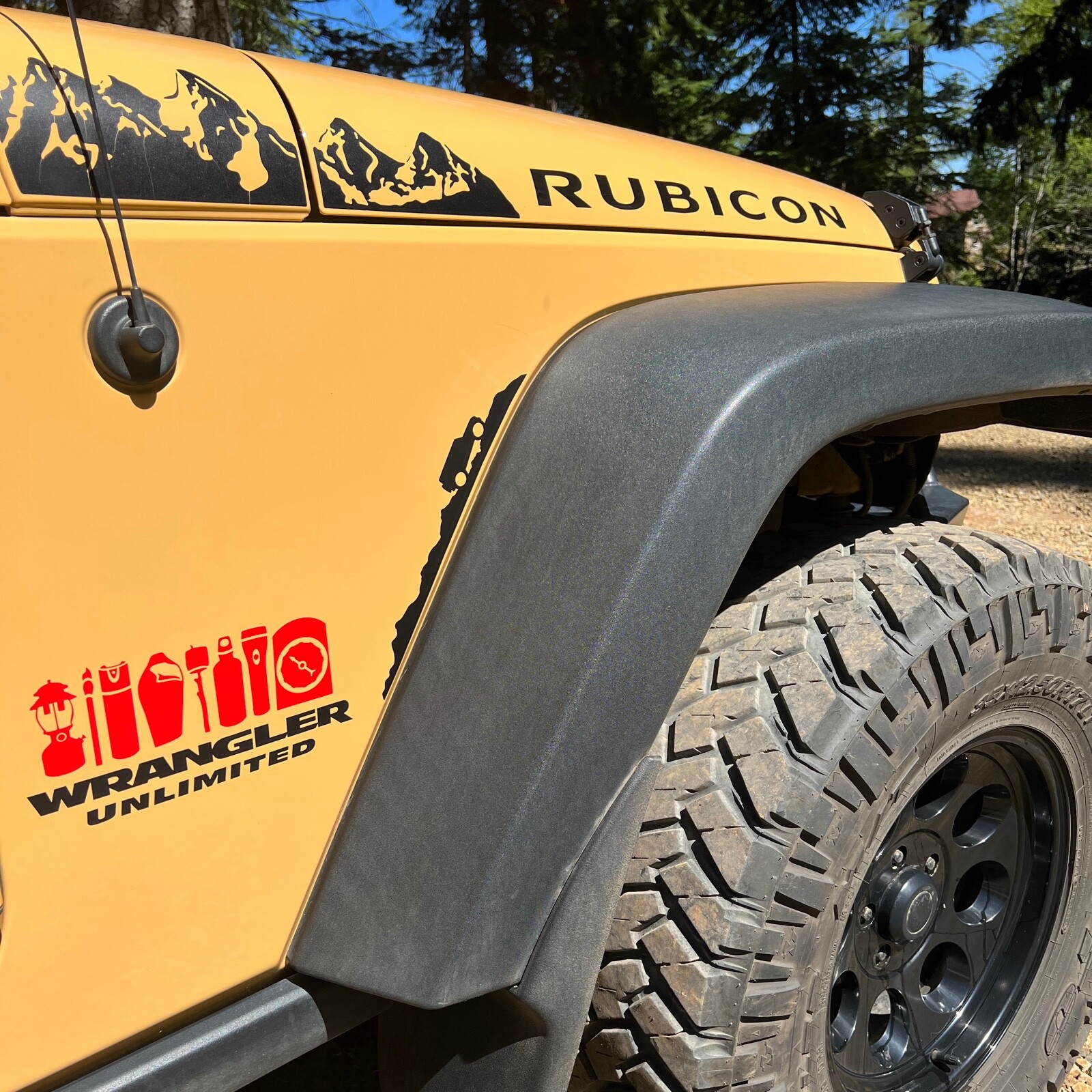 Off Road Trail Decal for Upper Fender of Jeep Wrangler JK (2007-2018)